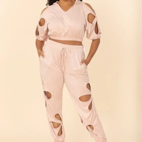 Hoodie Flower Cut-Out Set - Picture 7 of 11